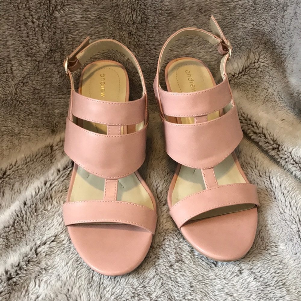 ANDREW GELLER LIGHT PINK SHOES